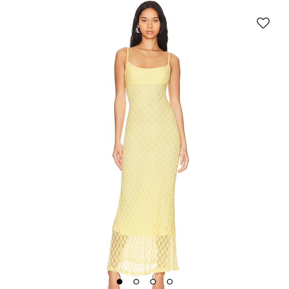Bardot Adoni Mesh Maxi Dress in Canary Yellow